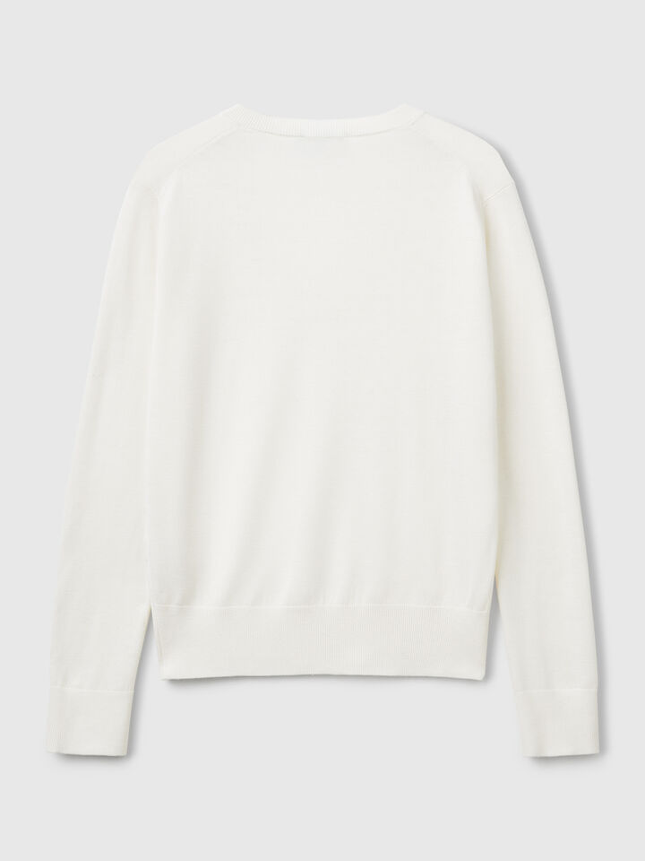 V NECK SWEATER L/S Mujer image number 6